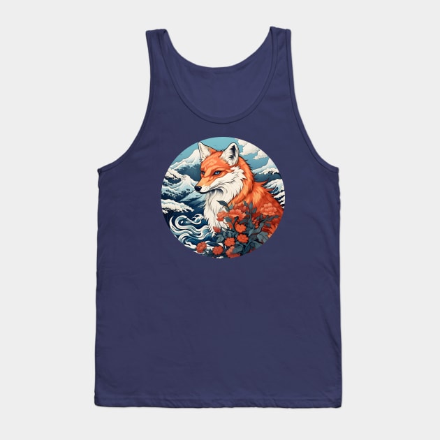 Ukiyo-e fox Tank Top by beangeerie